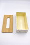 Hermia Soporte para Servilletas Dorado con Tapa de Bambú BU0115